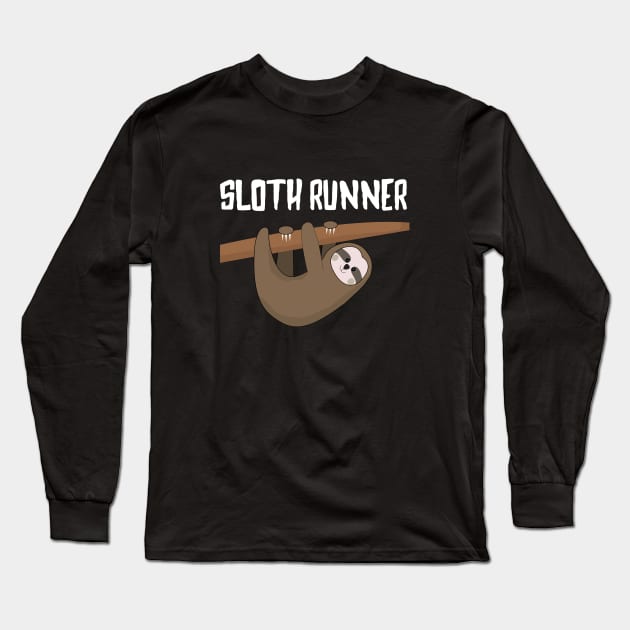Marathon Running Slow Sloth Funny Gift Humor Sweet Long Sleeve T-Shirt by Jimmyson